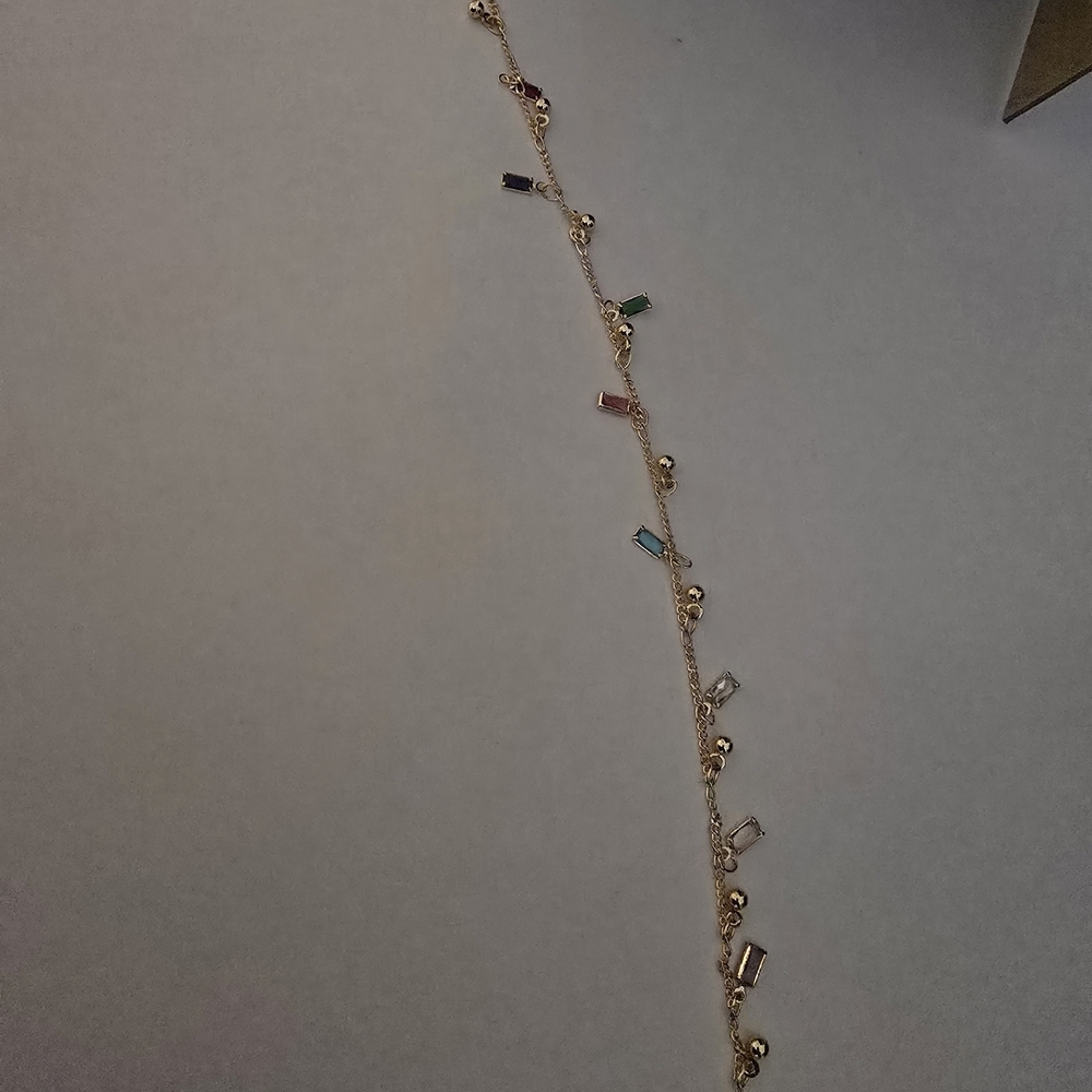 21kgp Dubak Elegant Gold Multicolor Charm Bracelet/Anklet - Picture 5 of 5